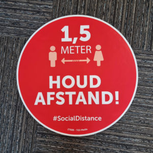 Vloersticker - houd afstand